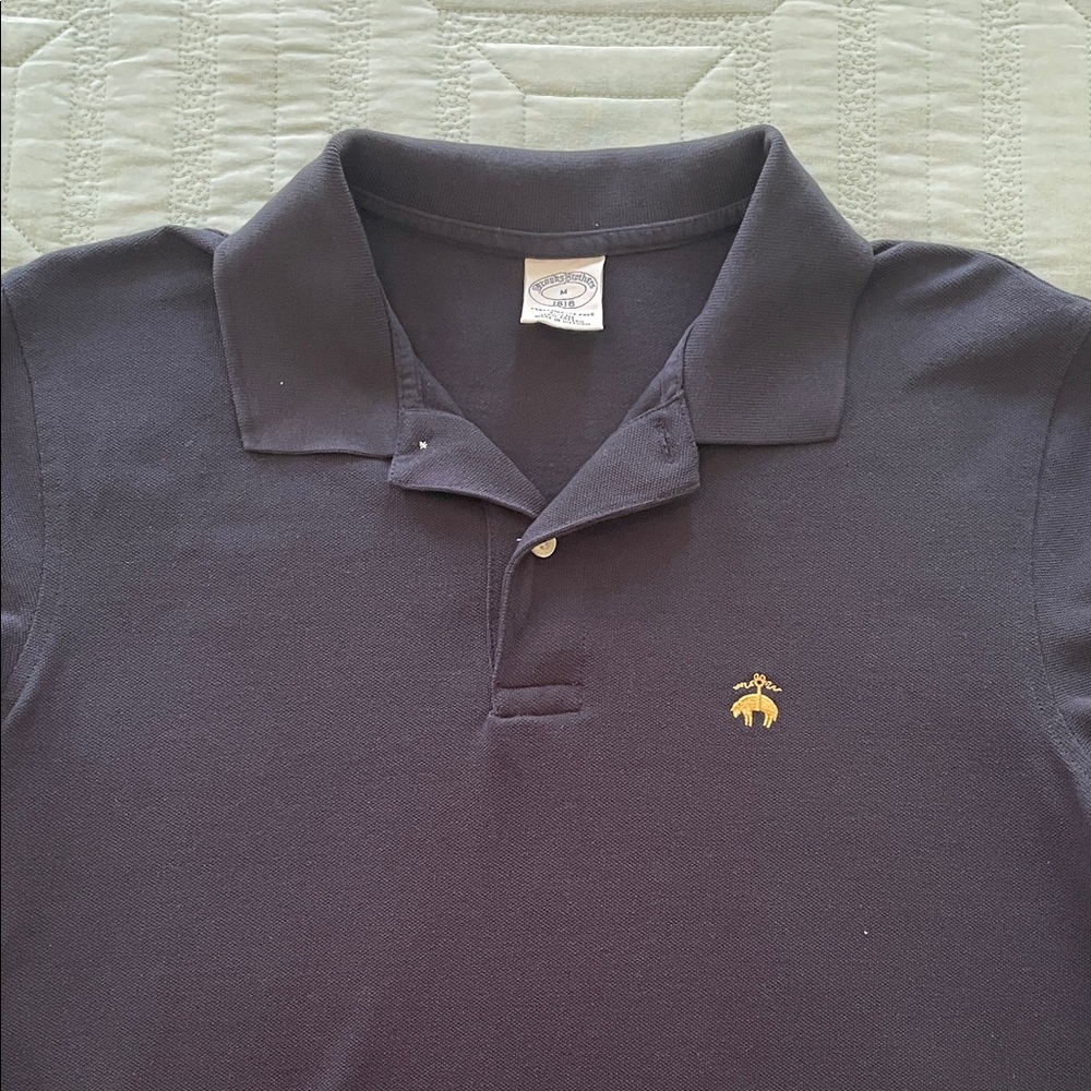 Brooks Brothers Navy Short-Sleeved Polo